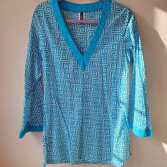 Kenneth Cole Reaction | Teal Swim Coverup | 100% Cotton | Size S - Picture 1 of 4